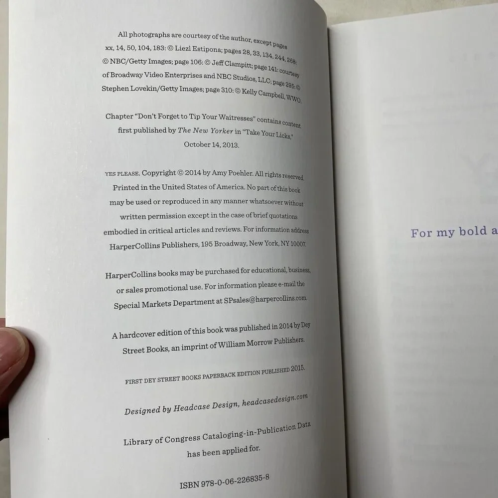Yes Please - Paperback By Poehler, Amy Paperback Book VERY GOOD